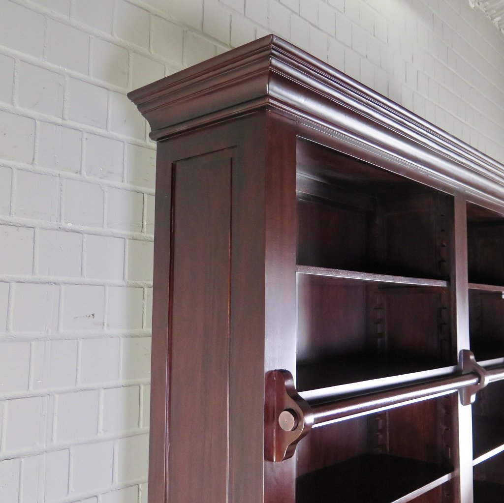 Bibliotheksschrank Schrank Mahagoni 2,10 m