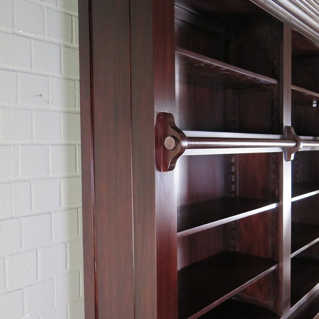 Bibliotheksschrank Schrank Mahagoni 2,10 m