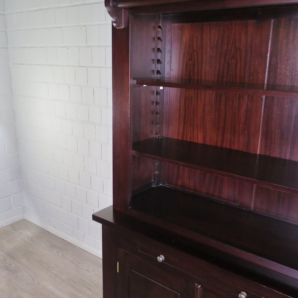 Bibliotheksschrank Schrank Mahagoni 2,10 m