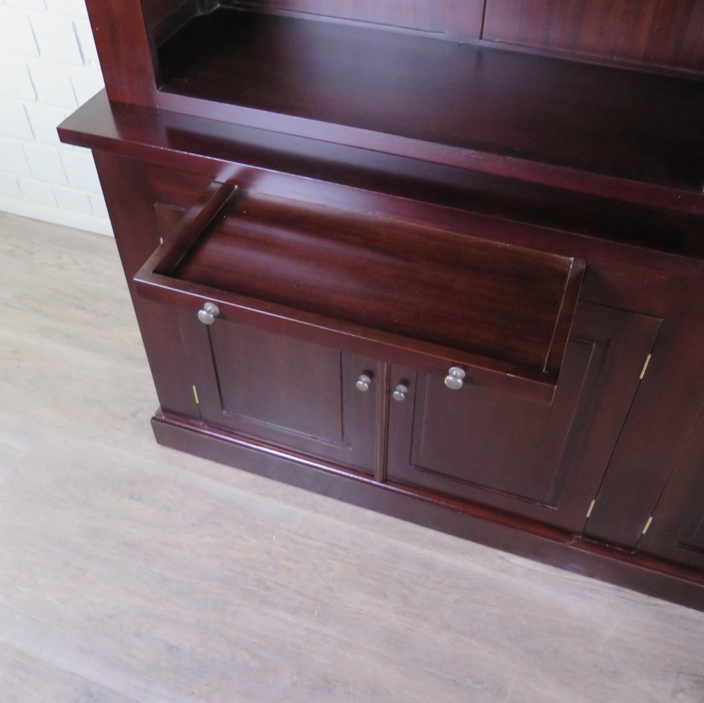 Bibliotheksschrank Schrank Mahagoni 2,10 m