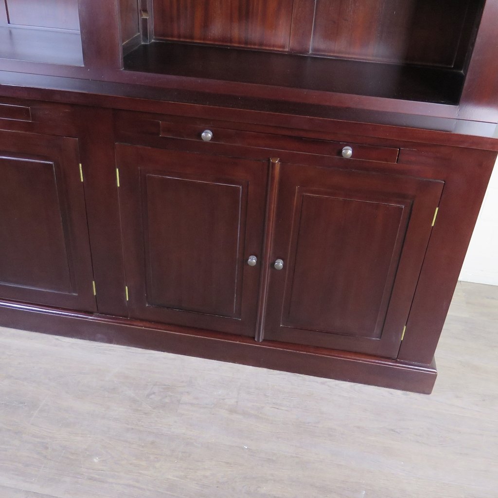 Bibliotheksschrank Schrank Mahagoni 2,10 m