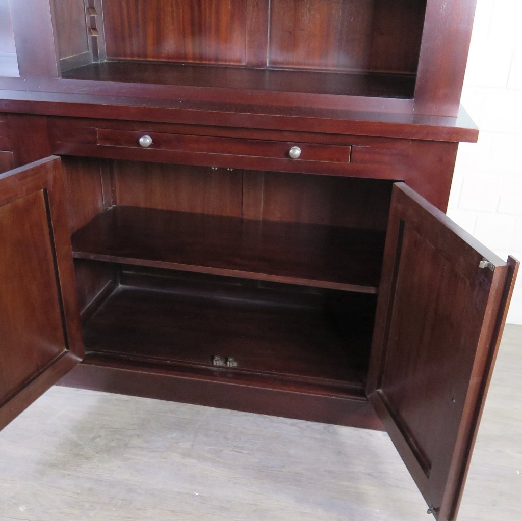 Bibliotheksschrank Schrank Mahagoni 2,10 m