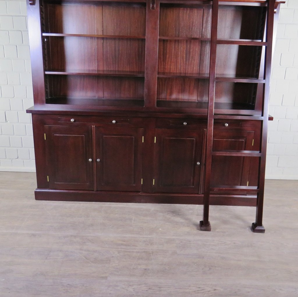 Bibliotheksschrank Schrank Mahagoni 2,10 m