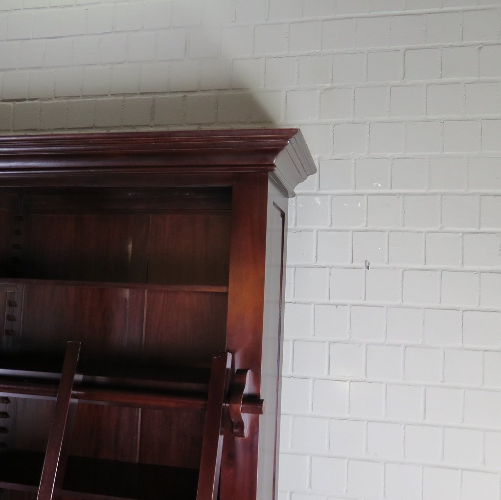 Bibliotheksschrank Schrank Mahagoni 2,10 m