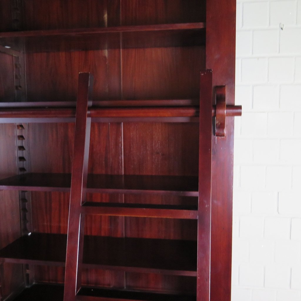 Bibliotheksschrank Schrank Mahagoni 2,10 m