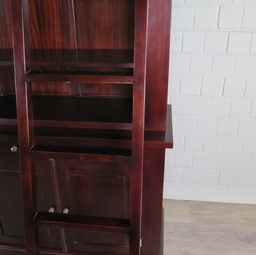 Bibliotheksschrank Schrank Mahagoni 2,10 m