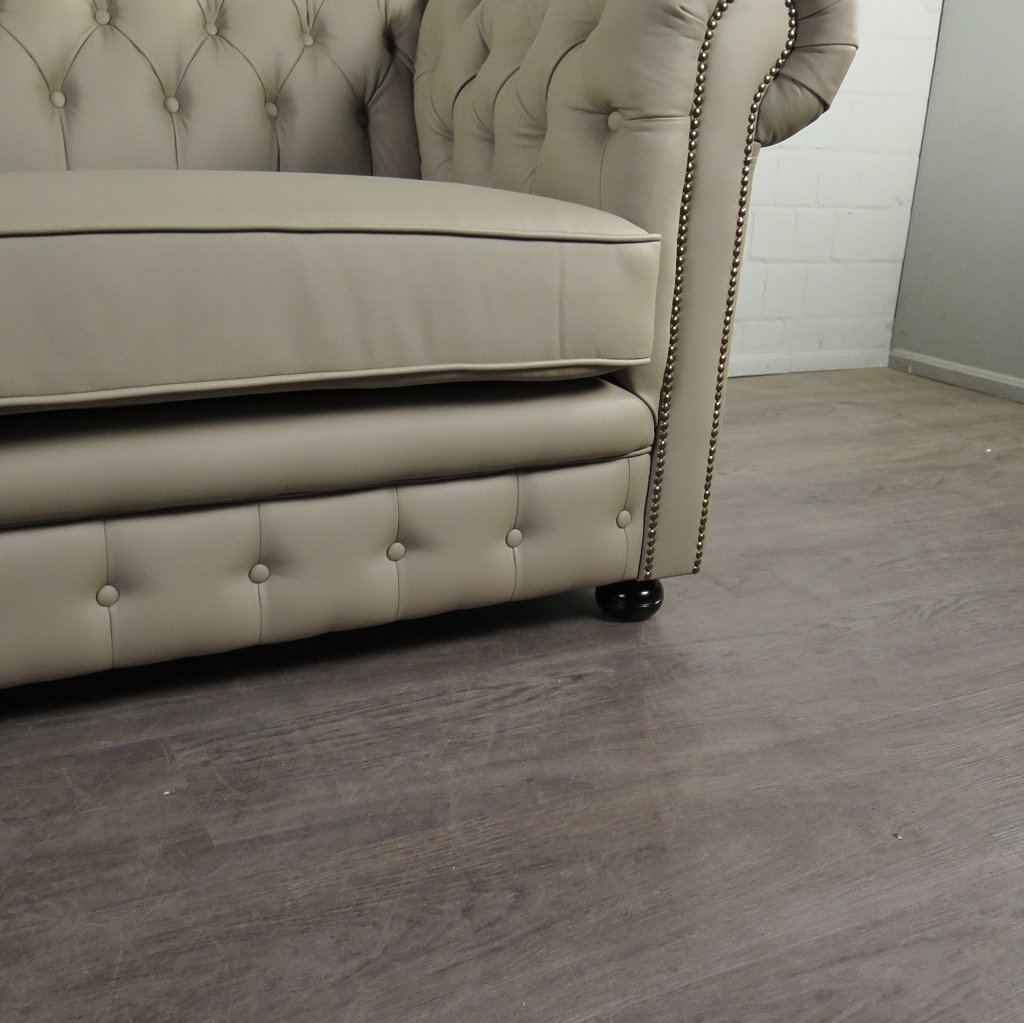 Chesterfield Couchgarnitur PU-Leder Sand