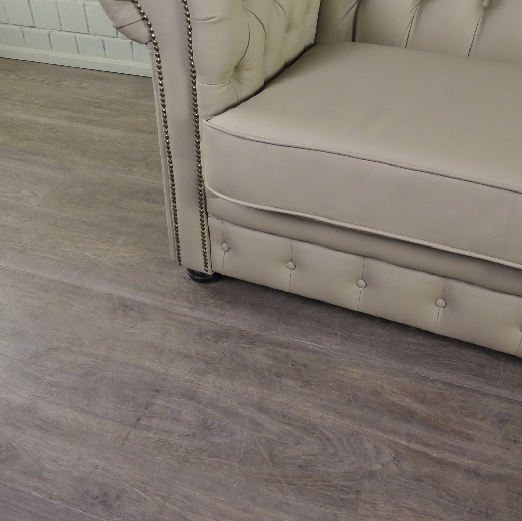 Chesterfield Couchgarnitur PU-Leder Sand