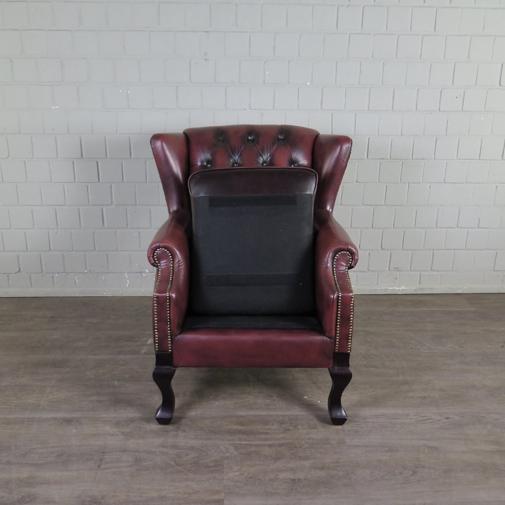 Chesterfield Sessel Rotbraun