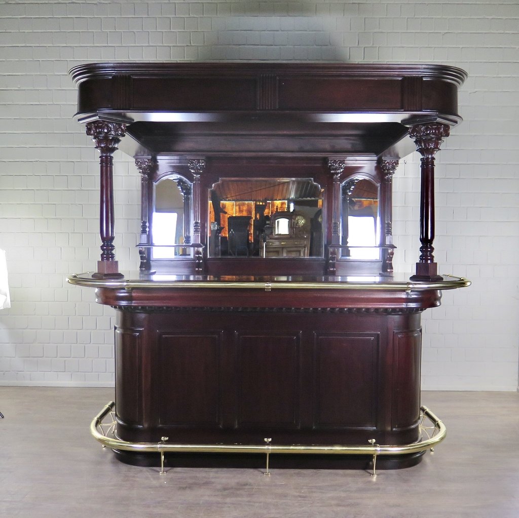 Hausbar Theke Mahagoni  2,35 m