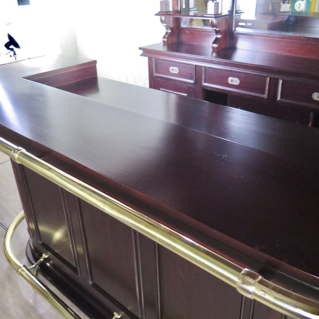 Hausbar Theke Mahagoni  2,35 m
