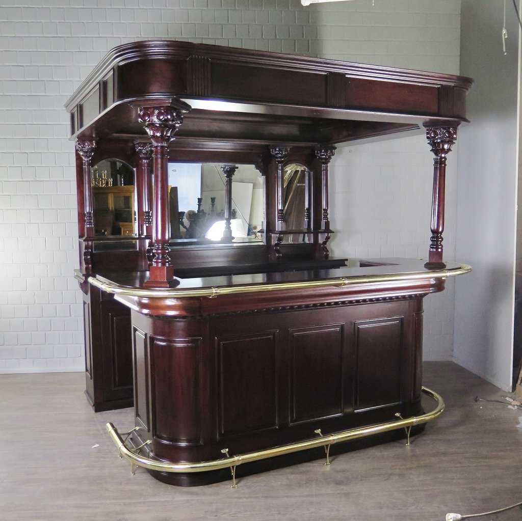 Hausbar Theke Mahagoni  2,35 m