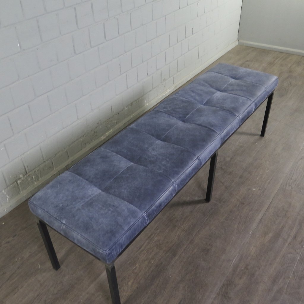Bank Sitzbank Industrial Design Leder 1,60 m