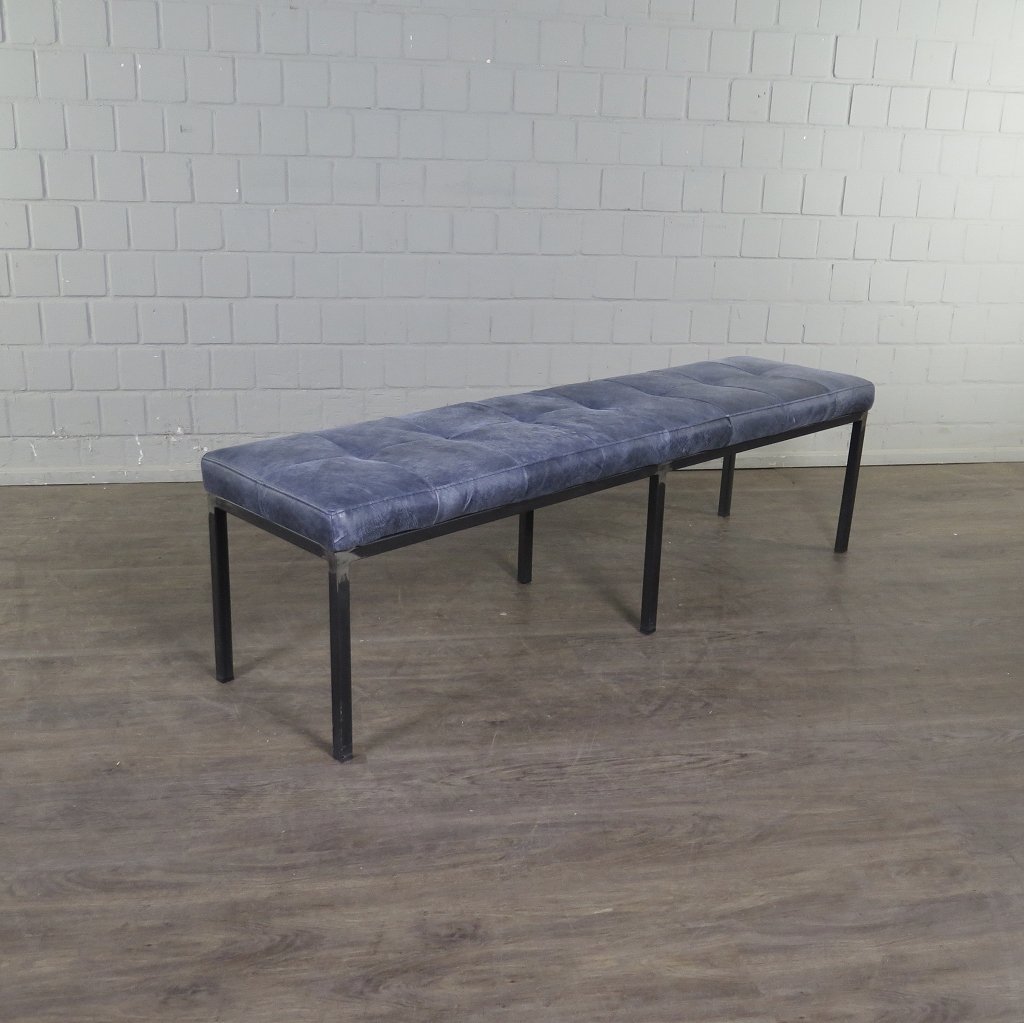 Bank Sitzbank Industrial Design Leder 1,60 m