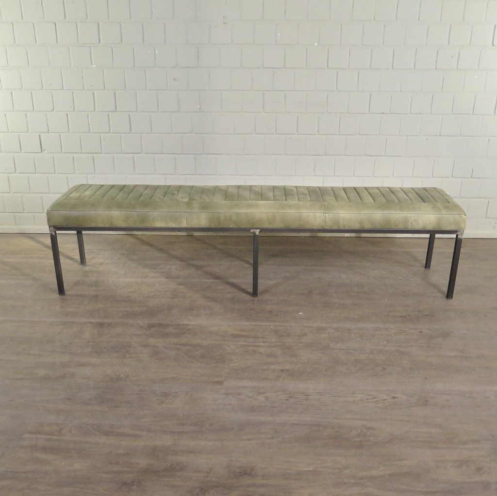 Bank Sitzbank Industrial Design Leder 2,00 m