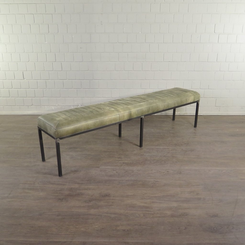 Bank Sitzbank Industrial Design Leder 2,00 m