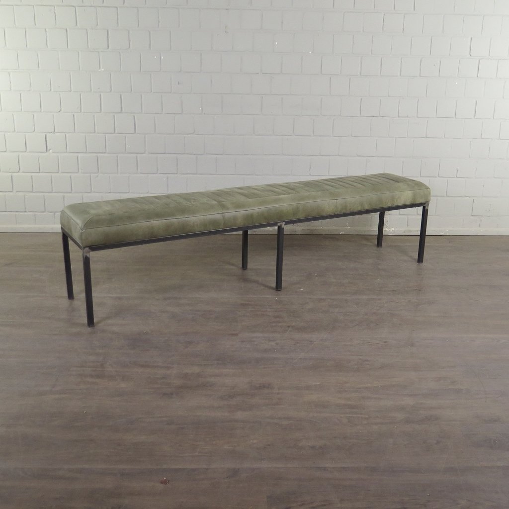 Bank Sitzbank Industrial Design Leder 2,00 m