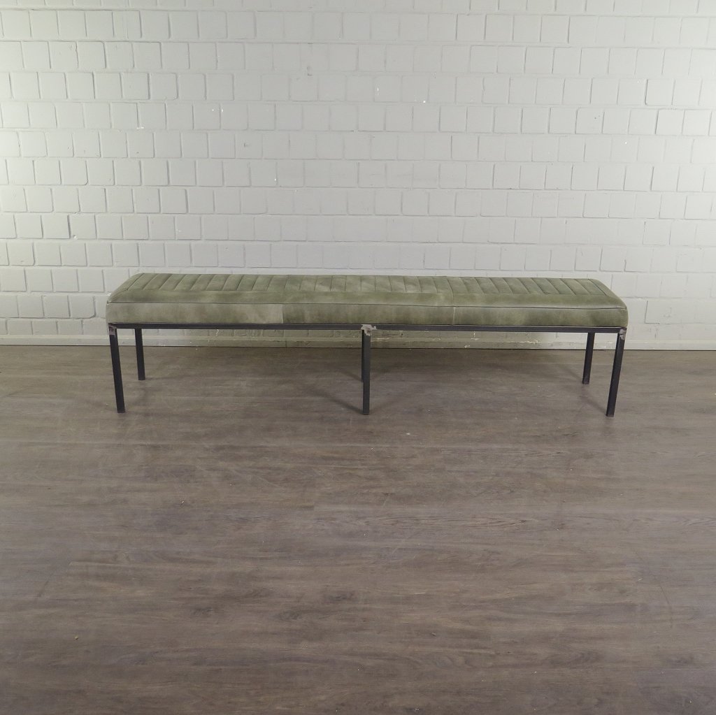 Bank Sitzbank Industrial Design Leder 2,00 m