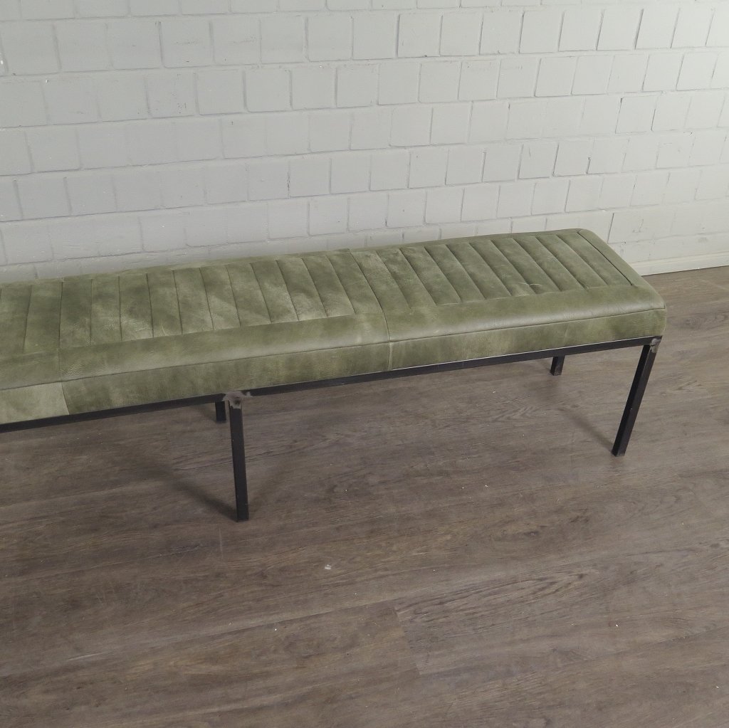 Bank Sitzbank Industrial Design Leder 2,00 m