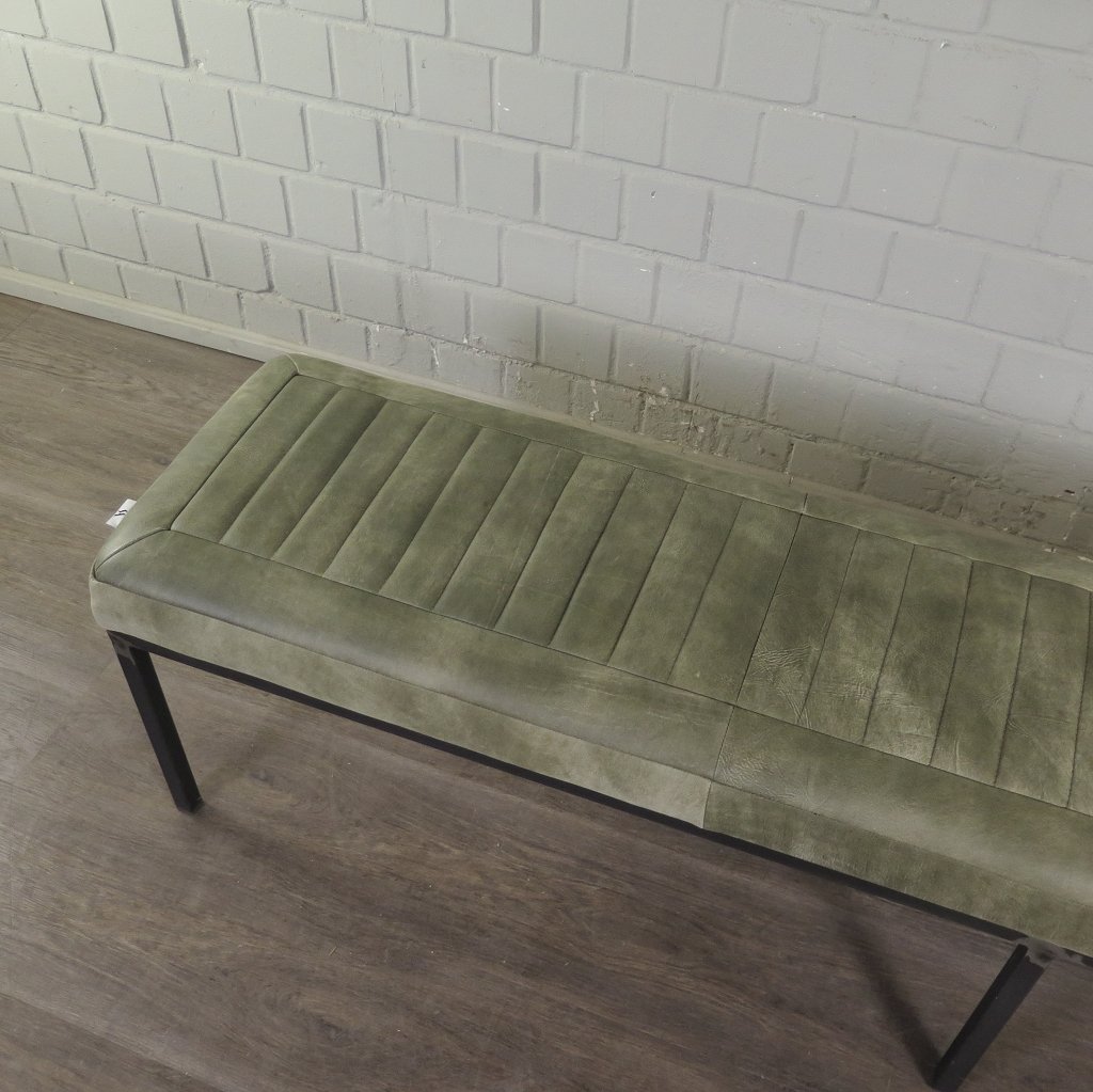 Bank Sitzbank Industrial Design Leder 2,00 m
