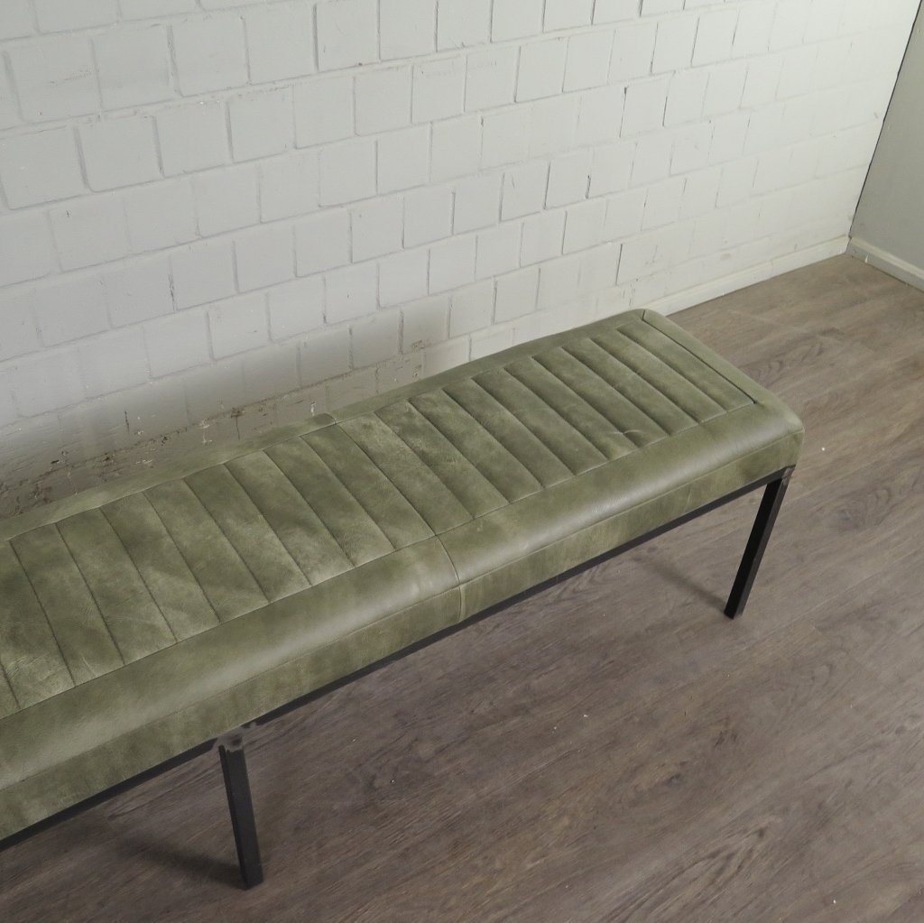 Bank Sitzbank Industrial Design Leder 2,00 m
