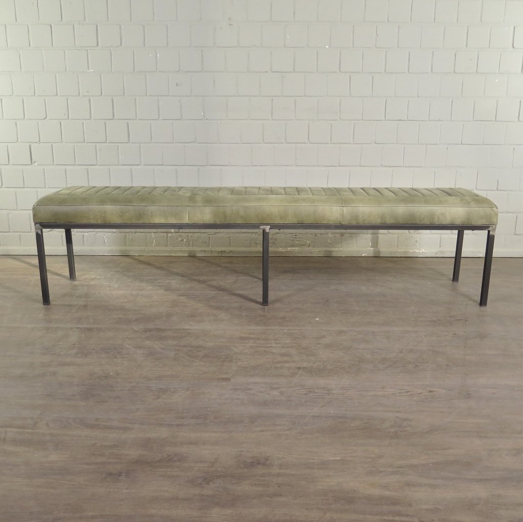 Bank Sitzbank Industrial Design Leder 2,00 m