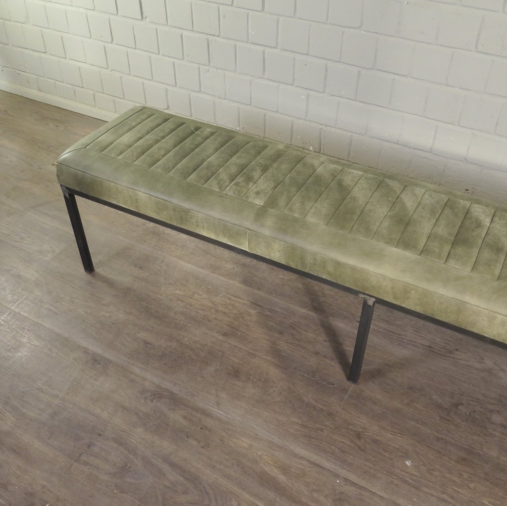 Bank Sitzbank Industrial Design Leder 2,00 m