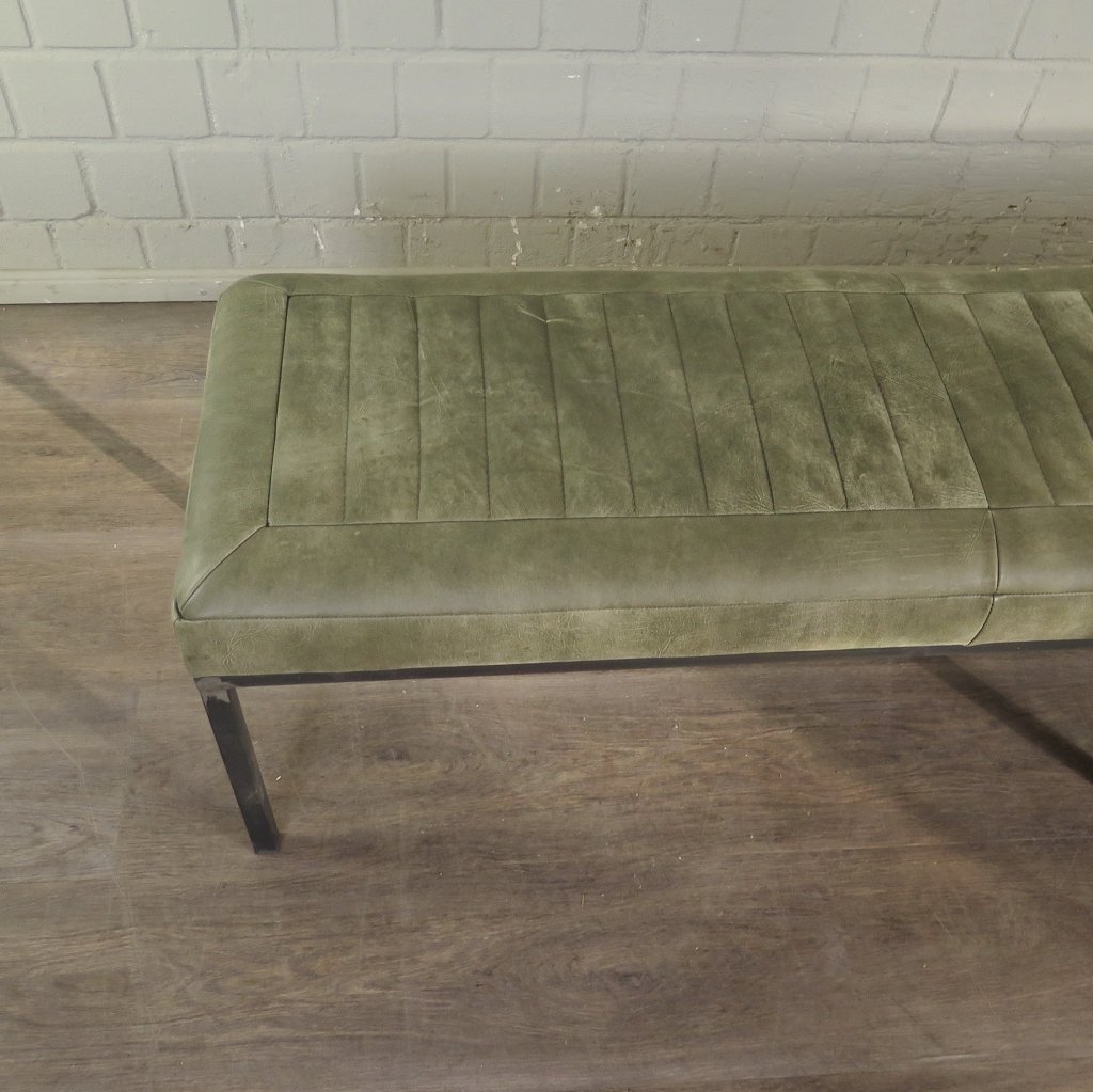 Bank Sitzbank Industrial Design Leder 2,00 m
