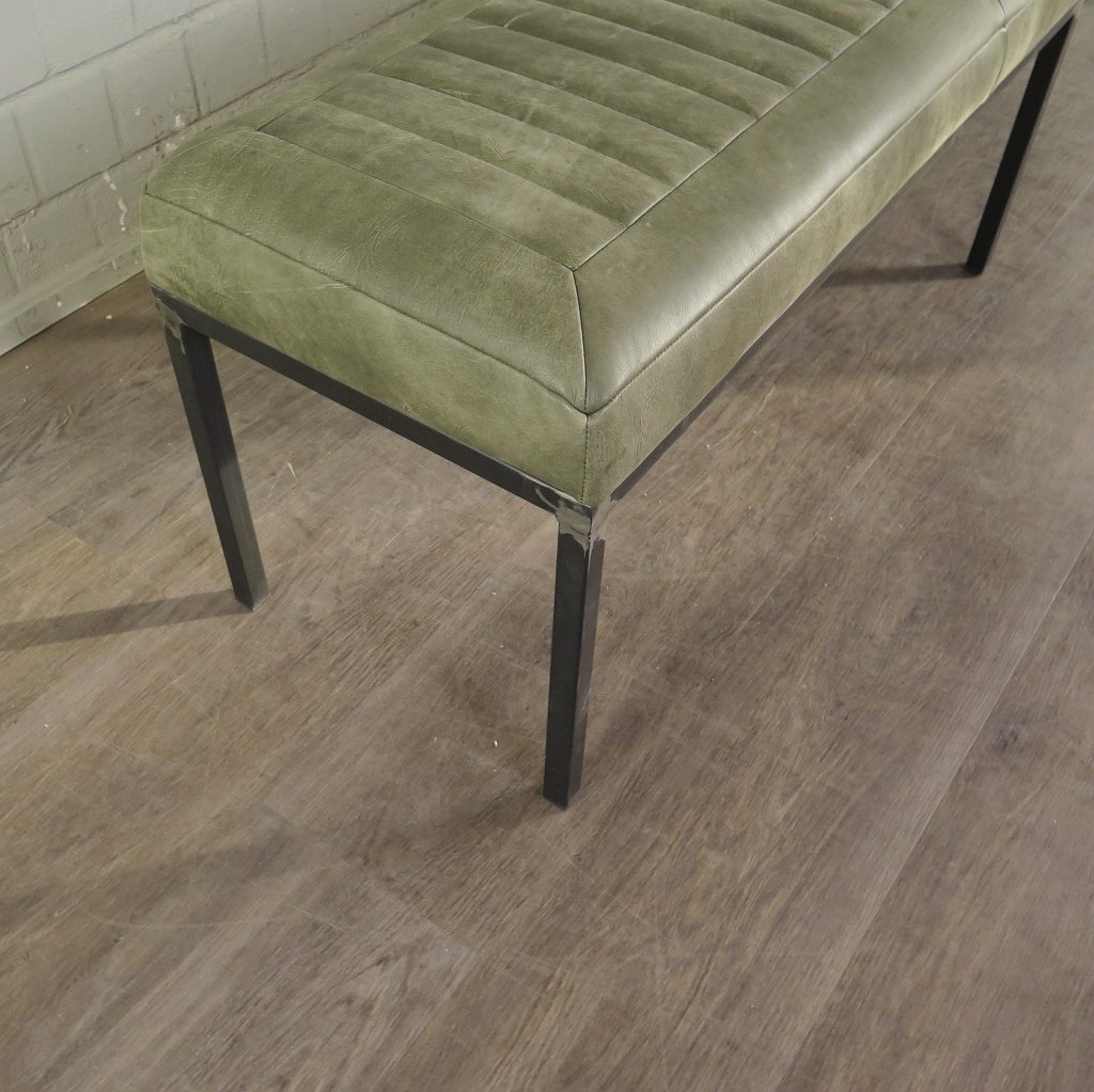 Bank Sitzbank Industrial Design Leder 2,00 m
