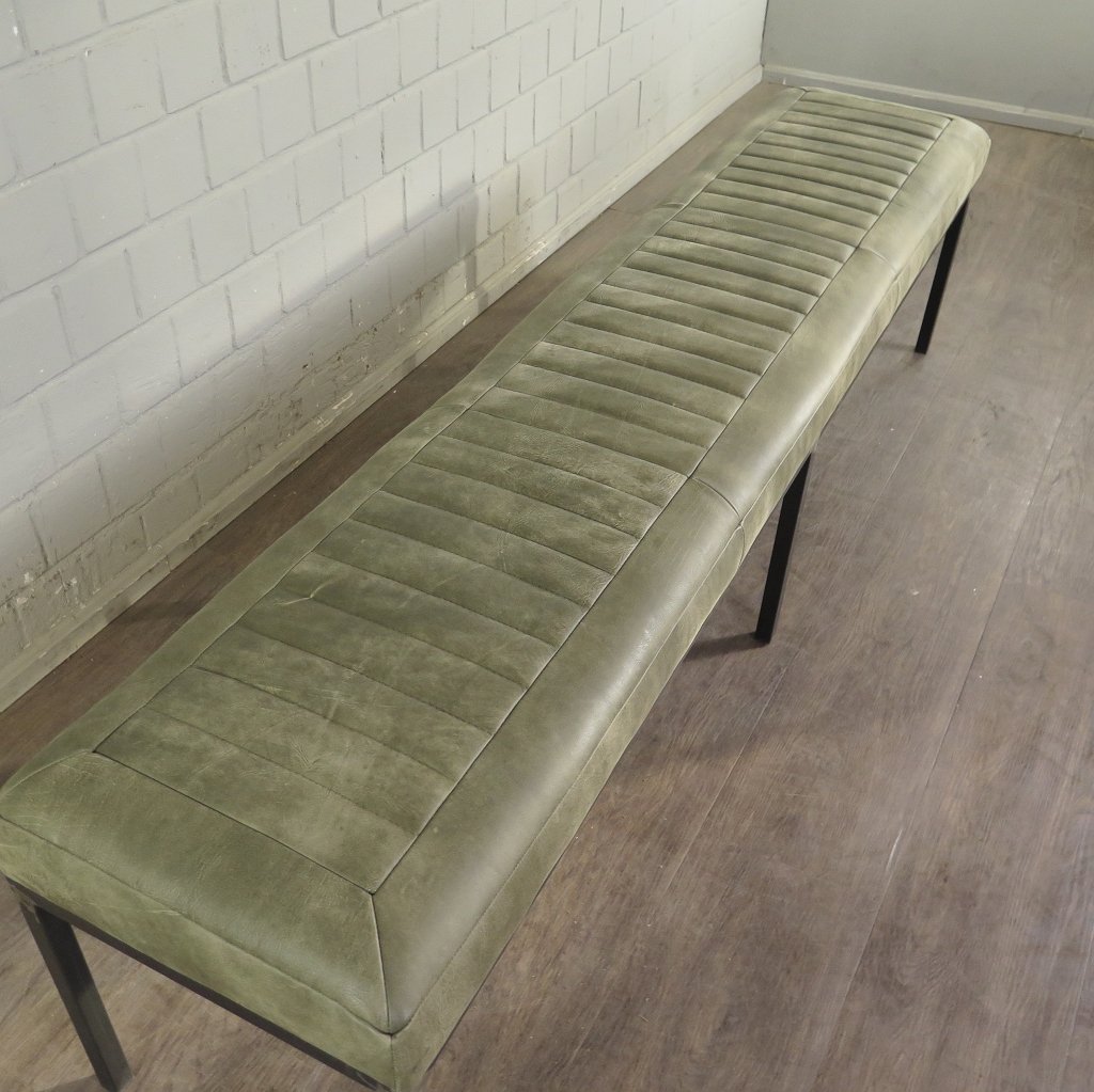 Bank Sitzbank Industrial Design Leder 2,00 m
