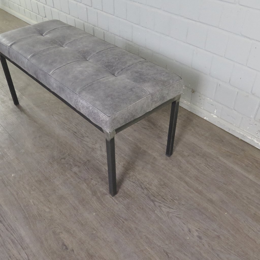 Bank Sitzbank Industrial Design Leder 1,00 m
