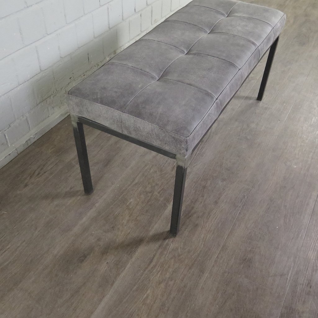 Bank Sitzbank Industrial Design Leder 1,00 m