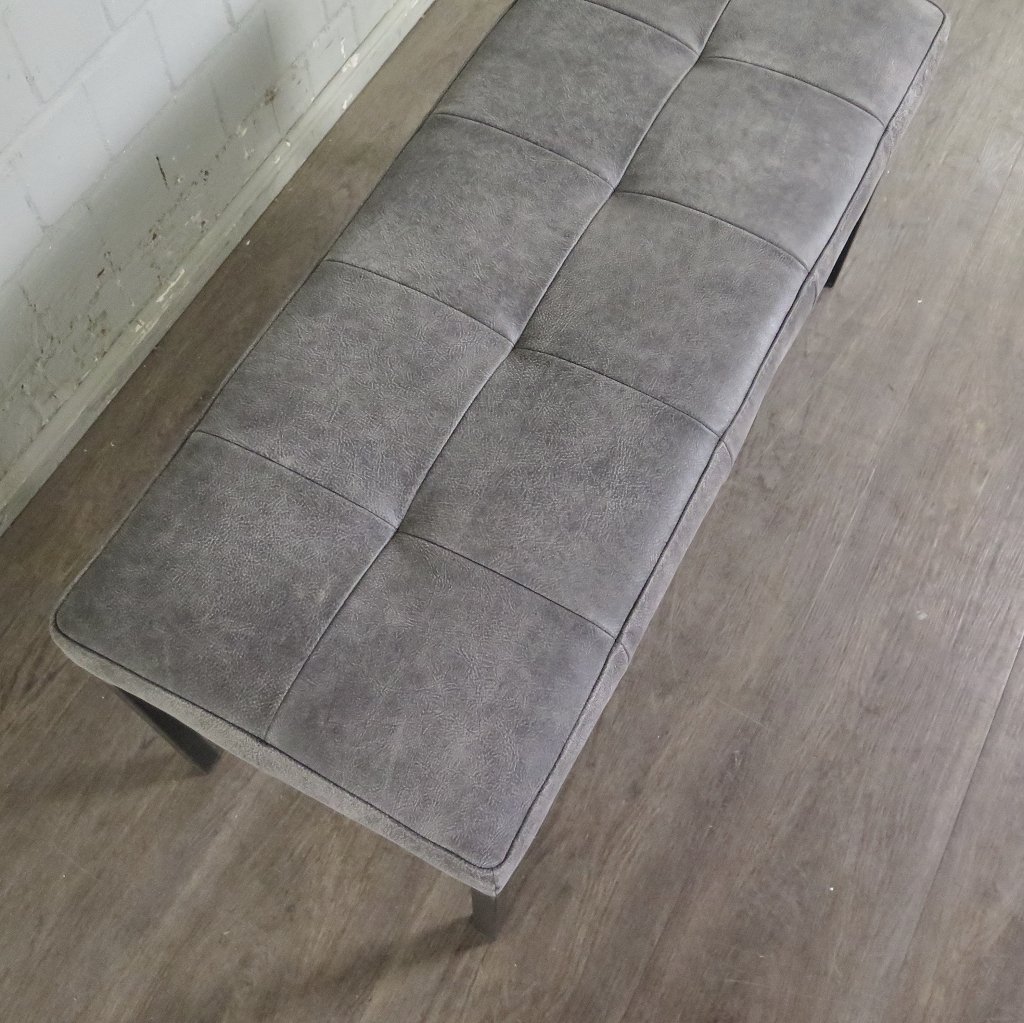 Bank Sitzbank Industrial Design Leder 1,00 m