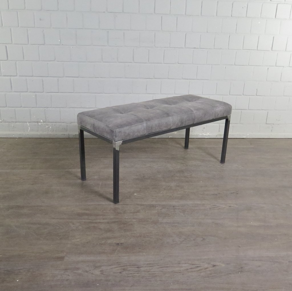 Bank Sitzbank Industrial Design Leder 1,00 m