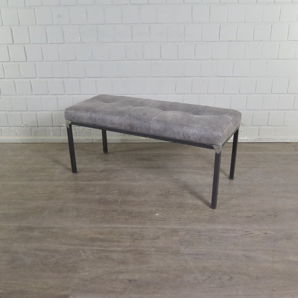 Bank Sitzbank Industrial Design Leder 1,00 m