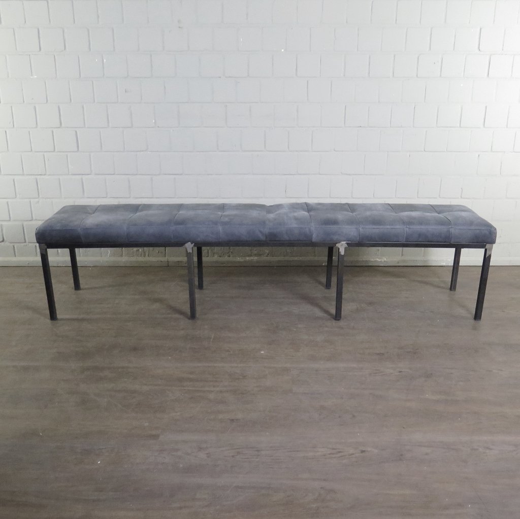 Bank Sitzbank Industrial Design Leder 2,00 m