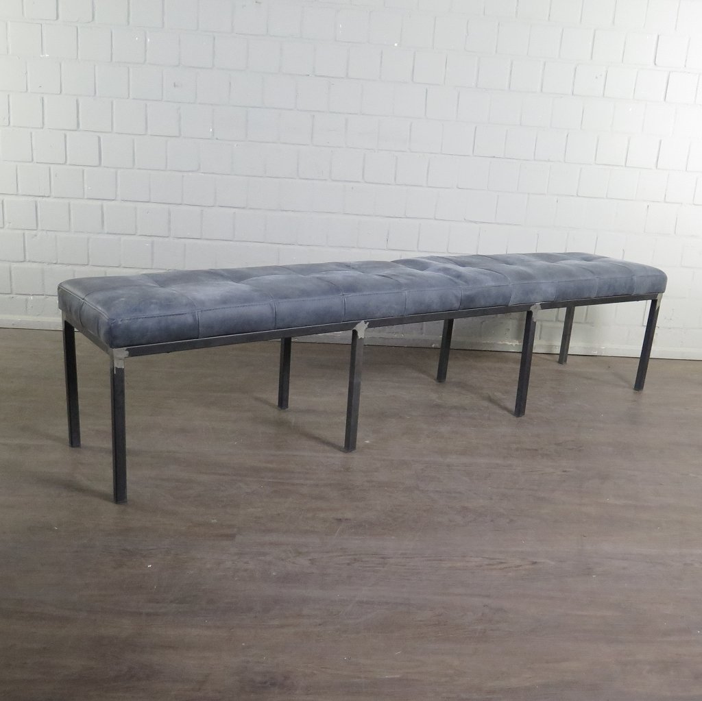 Bank Sitzbank Industrial Design Leder 2,00 m 