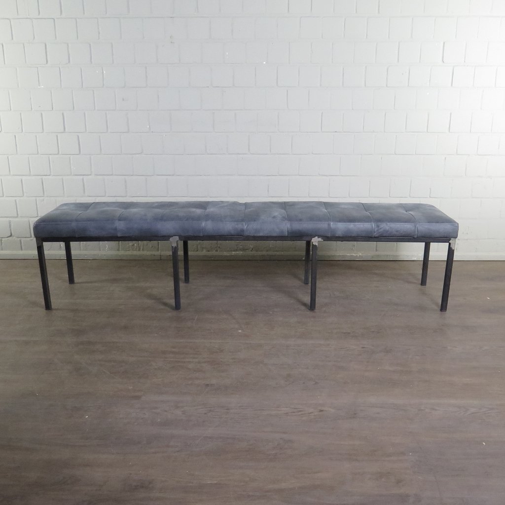Bank Sitzbank Industrial Design Leder 2,00 m