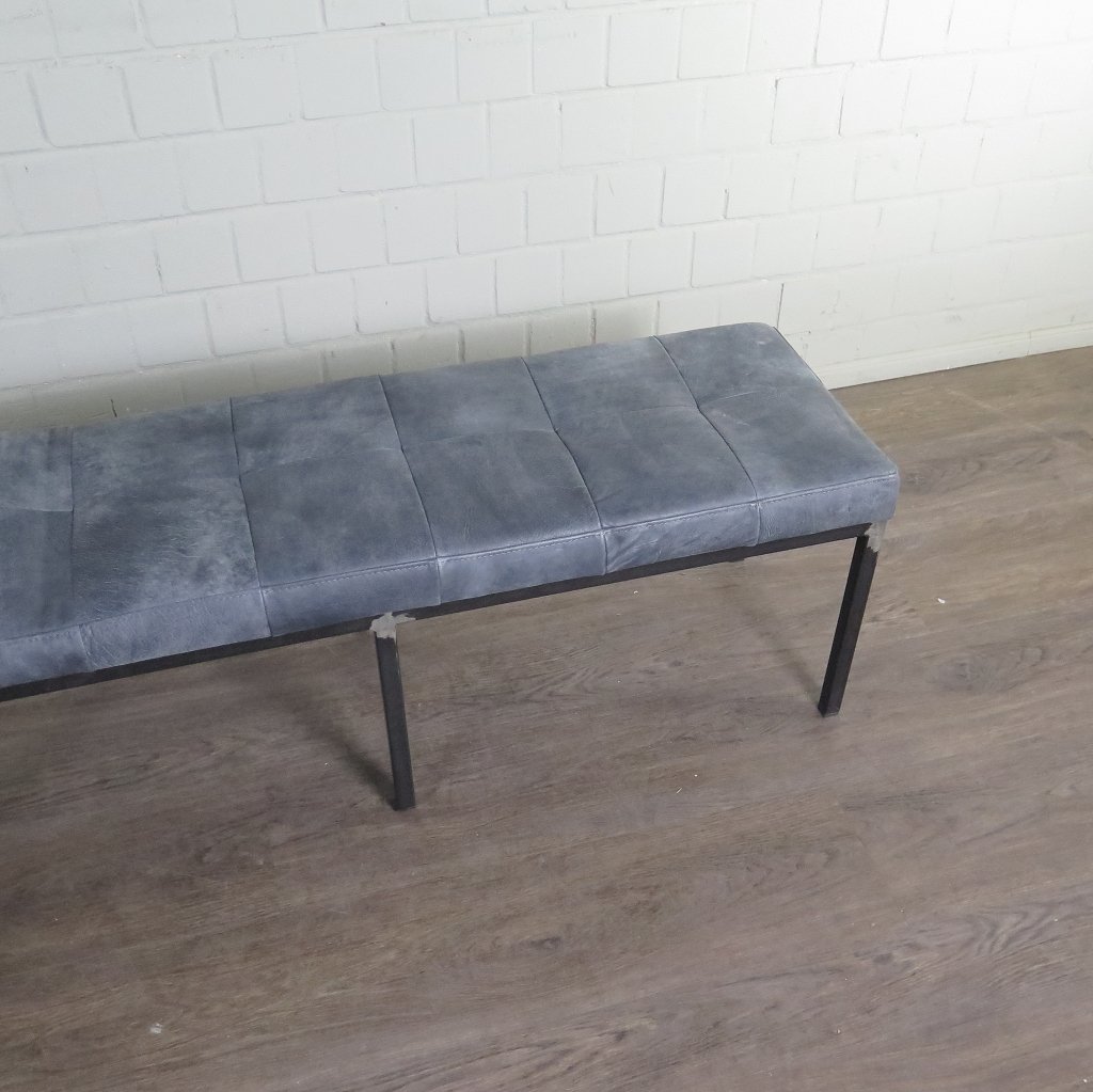 Bank Sitzbank Industrial Design Leder 2,00 m