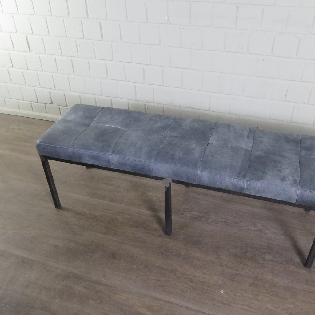 Bank Sitzbank Industrial Design Leder 2,00 m