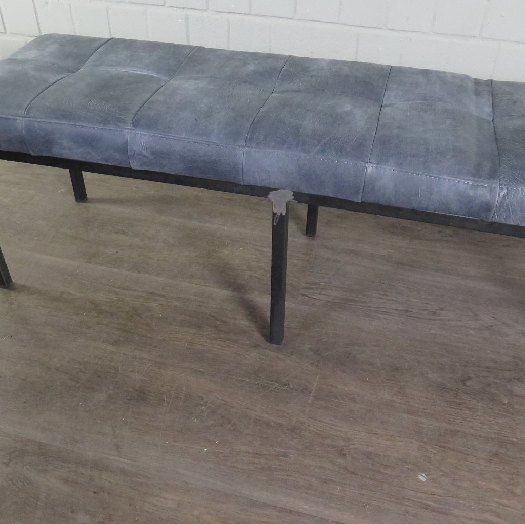 Bank Sitzbank Industrial Design Leder 2,00 m