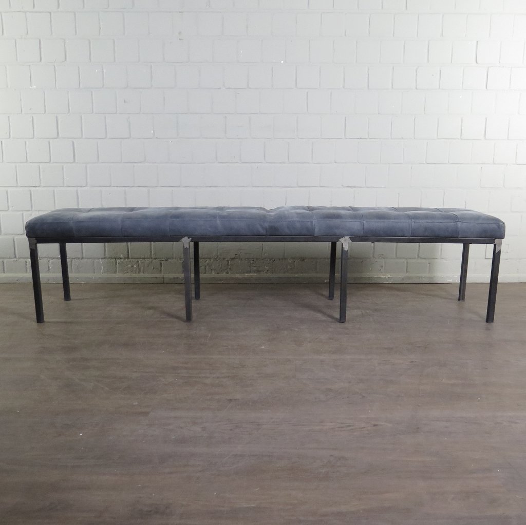 Bank Sitzbank Industrial Design Leder 2,00 m