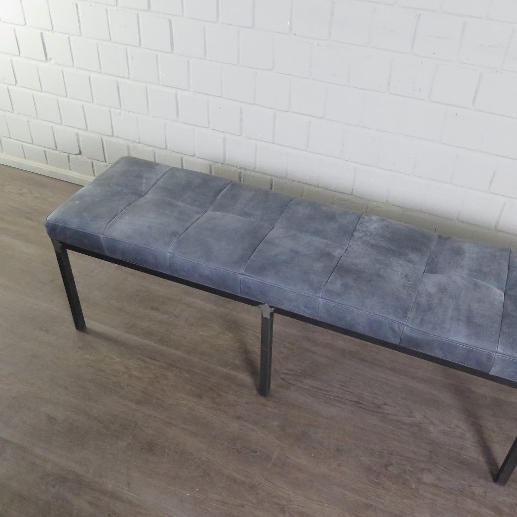 Bank Sitzbank Industrial Design Leder 2,00 m