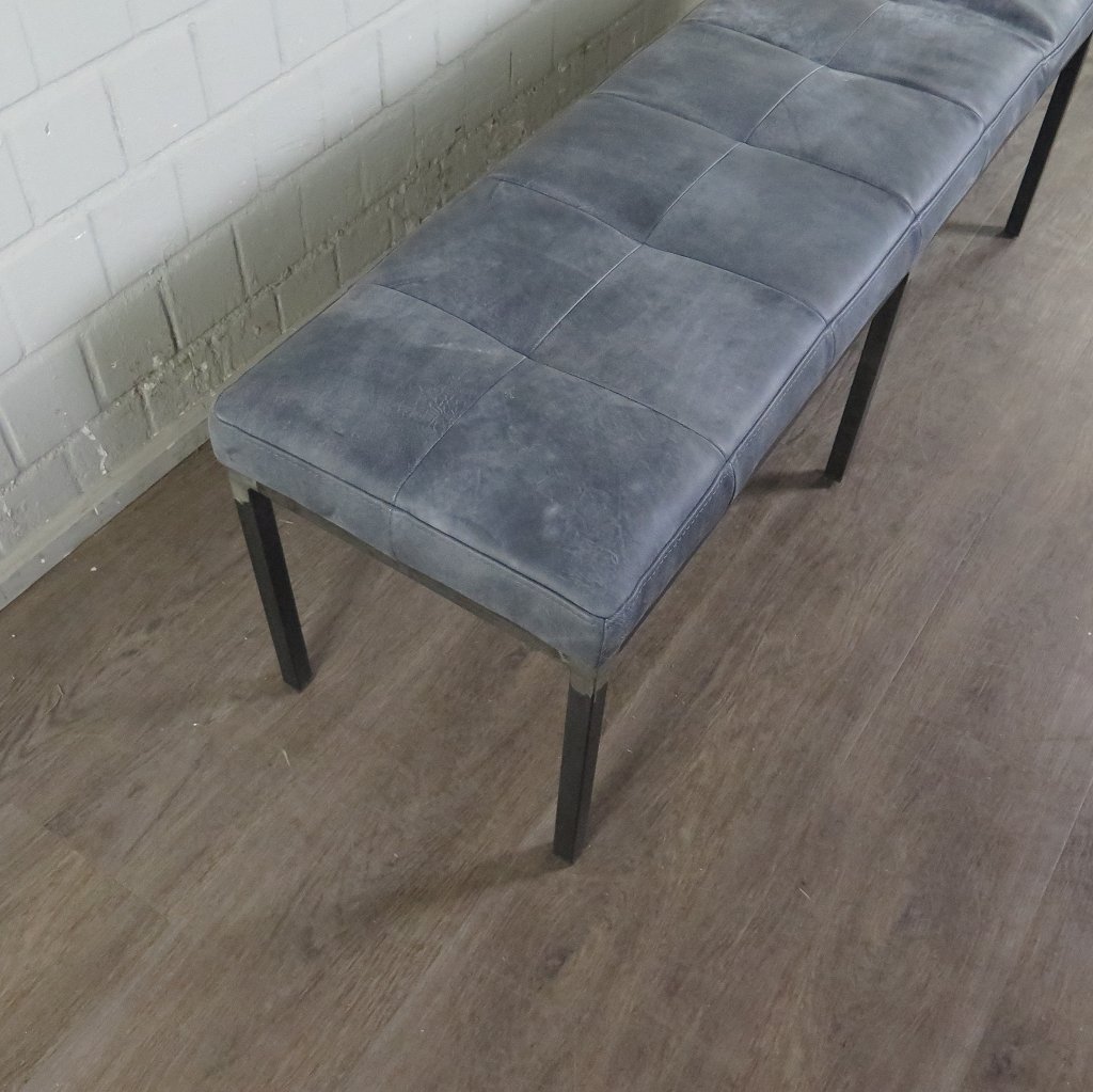 Bank Sitzbank Industrial Design Leder 2,00 m