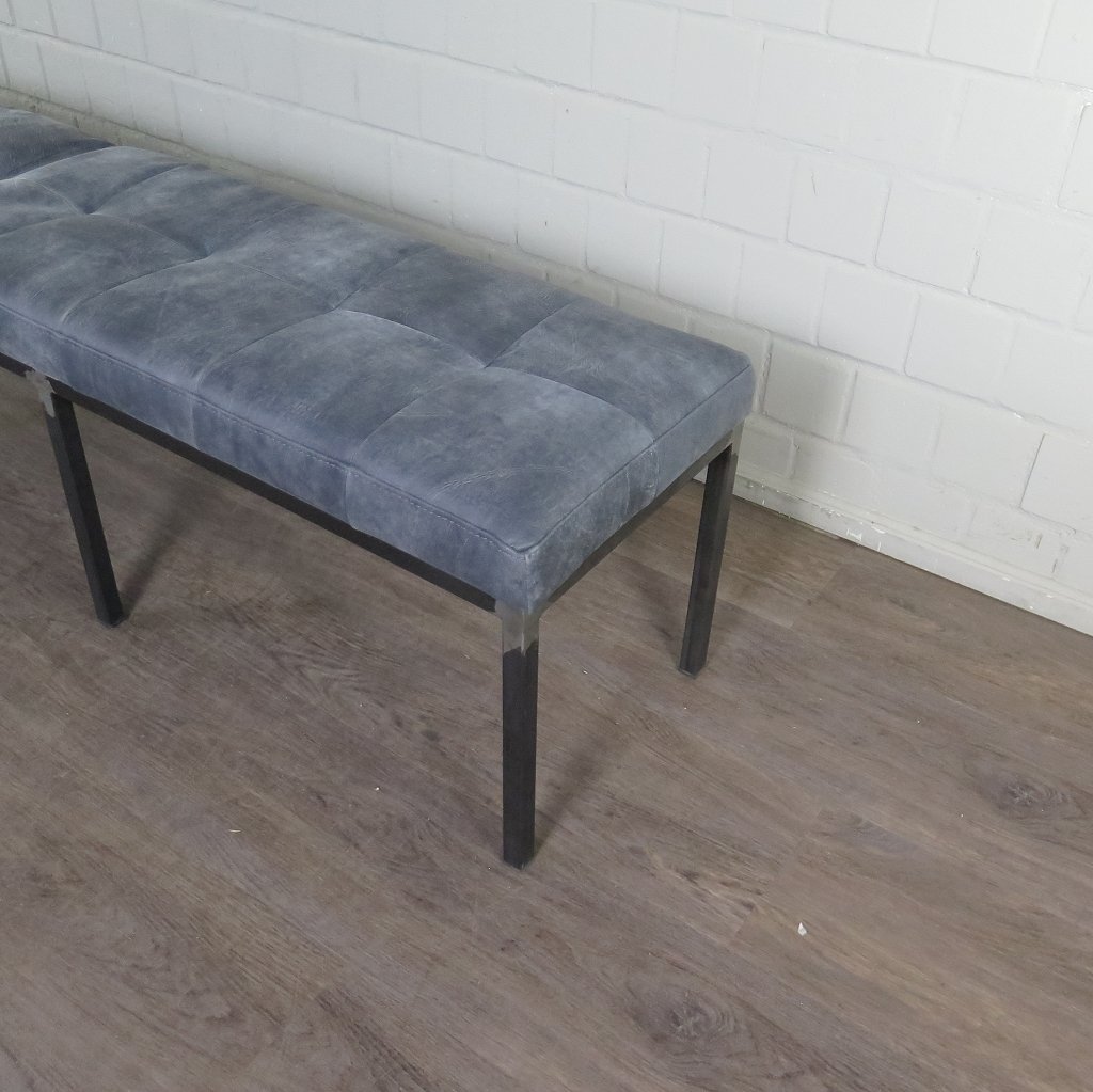 Bank Sitzbank Industrial Design Leder 2,00 m