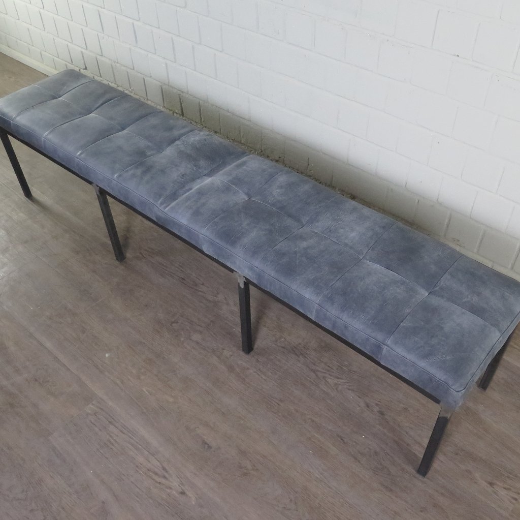 Bank Sitzbank Industrial Design Leder 2,00 m