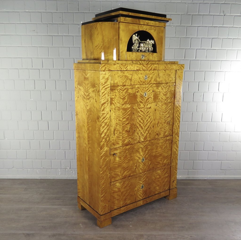Blender Sekretär Biedermeier 1800 Birke