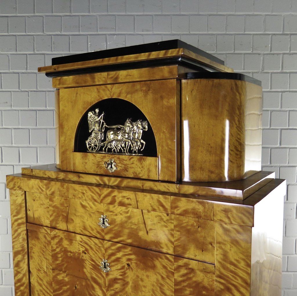 Blender Sekretär Biedermeier 1800 Birke