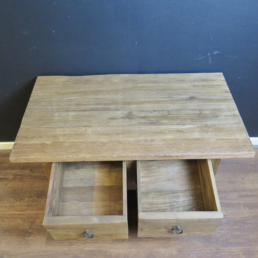 Beistelltisch Tisch Teakholz 0,96 m x 0,55 m