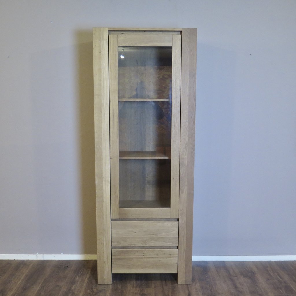 Vitrine Bücherschrank Eiche 0,83 m